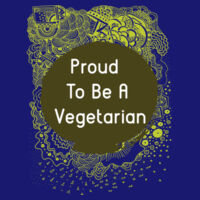 Proud To Be A Vegetarian Stone Wash Staple Teez Design