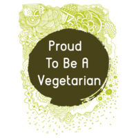 Proud To Be A Vegetarian Women's Mali Boutique Capped Sleeve Design