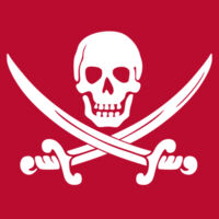 White Skull and Swords Men's AS Colour Staple Regular Fit T Shirt  Design