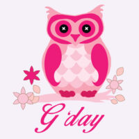 Gday Owl Women's Maple Crew Neck Tee by 'AS Colour' Design