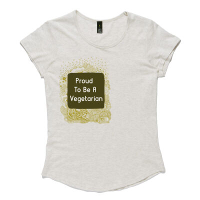 Proud To Be A Vegetarian Women's Mali Boutique Capped Sleeve Teez Thumbnail